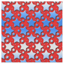 Blåttvitstjärnor på rött tyg