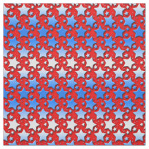 Blåttvitstjärnor på rött