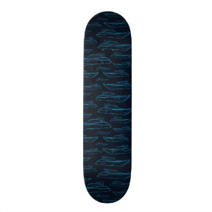 Blåttyachtmönster Skateboard Bräda 19,5 Cm