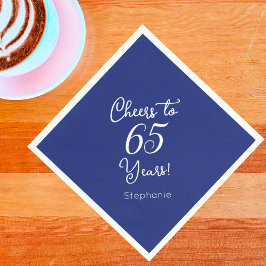 Blåtuggor till 65 års 65e födelsedag pappersservett