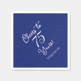 Blåtuggor till 75 år 75:e födelsedag pappersservett