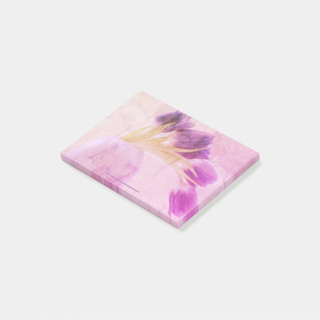 Blåtuliper - ännu livstid post-it block (Vinklad)