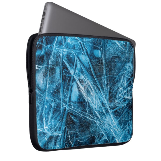 Blåturkos Abstrakt Ice Art Laptop Fodral (Framsidan Höger)