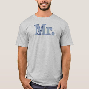 Blåtypografi design MR. Tee Shirt