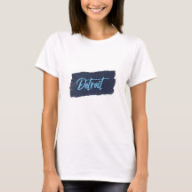 Blåtypografi för Detroit Handskriftlig