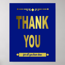 Blåtypografi för tackens avskrivning poster