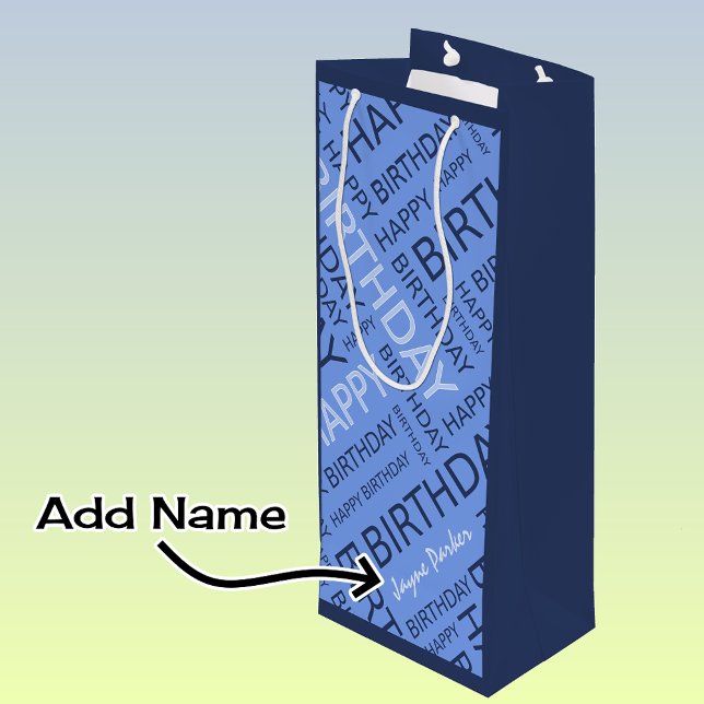 Blåtypografi, lägg till namn (Skapare uppladdad)