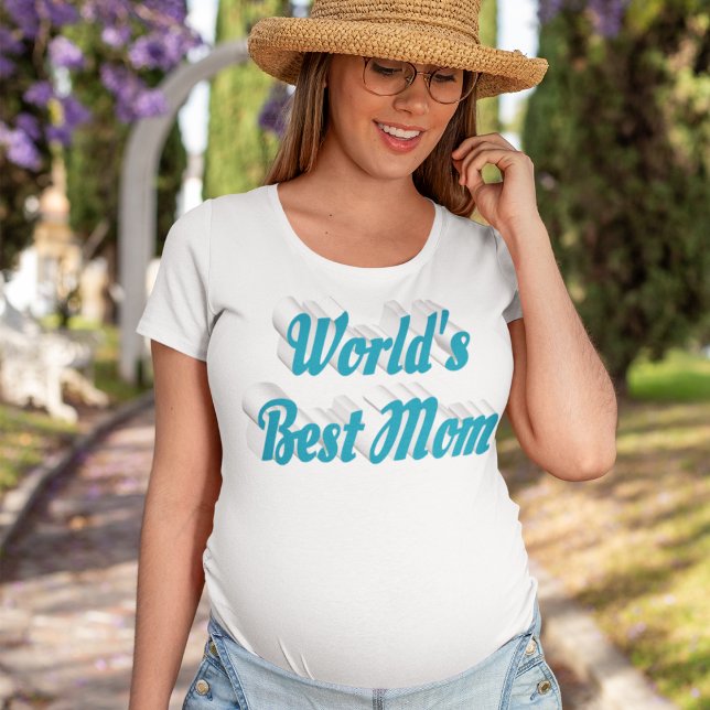 Blåtypografi mamma Himlar Mors dag T Shirt (Skapare uppladdad)