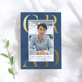 Blåtypsmeddelande för Guld i Student Inbjudningar