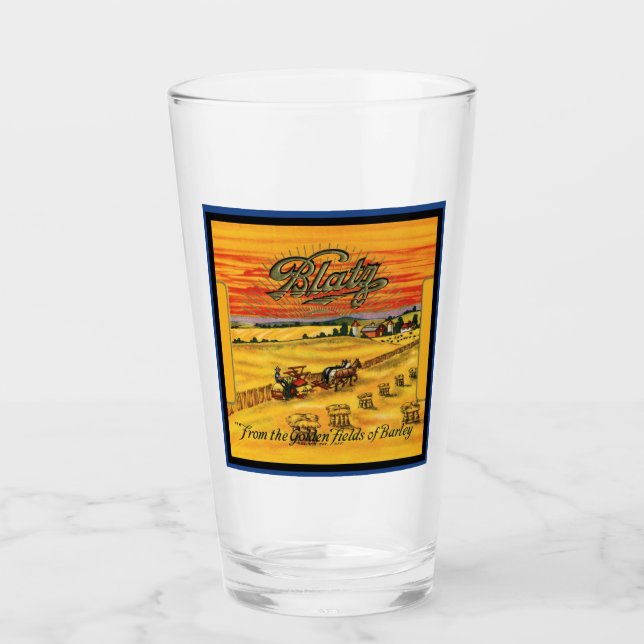 Blatz Beer Glass Mugg Glaskopp (Framsida)