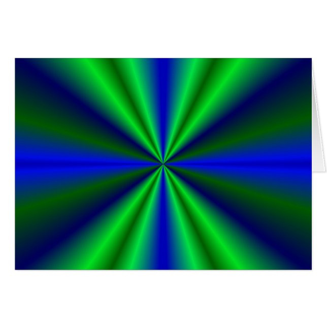 blau grün Regenbogen Hälsningskort (Framsidan Horizontal)