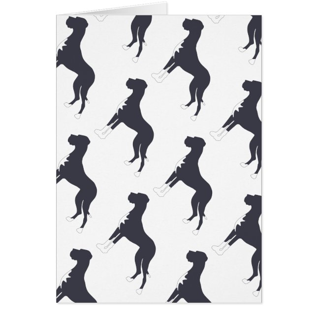 blau mit Abzeichen Dogge Hälsningskort (Framsidan)