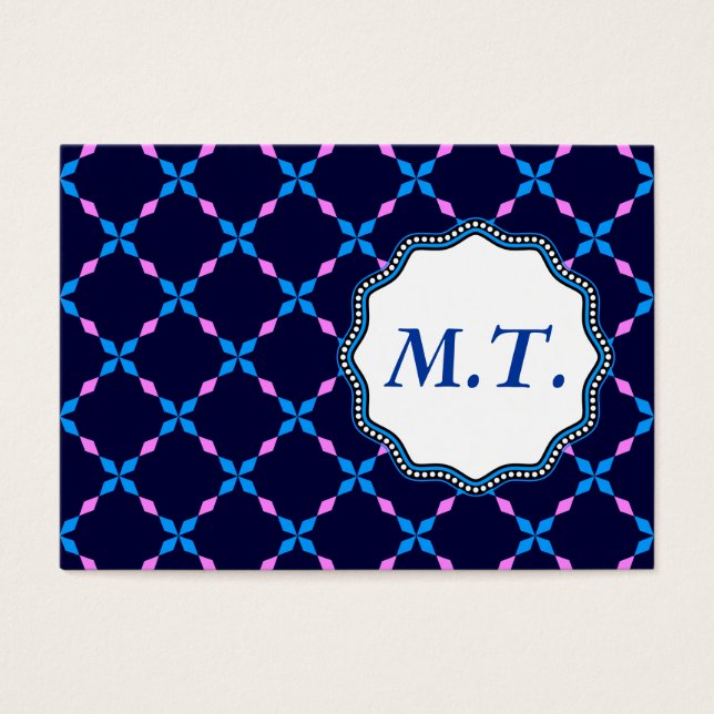 Blau rosa Bayrisch Visitkort (Framsidan)