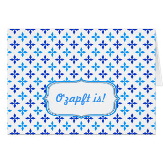 Blau weiß Minimalistisch Hälsningskort