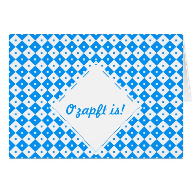 Blau weiß Minimalistisch Hälsningskort (Framsidan Horizontal)