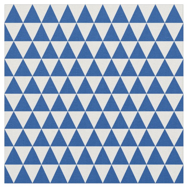 Blaue Dreiecke Muster Tyg (Närbild)