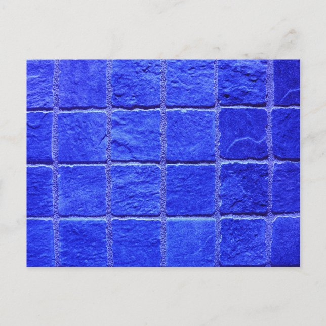 Blaue Fliesen Hintergrund Vykort (Framsida)