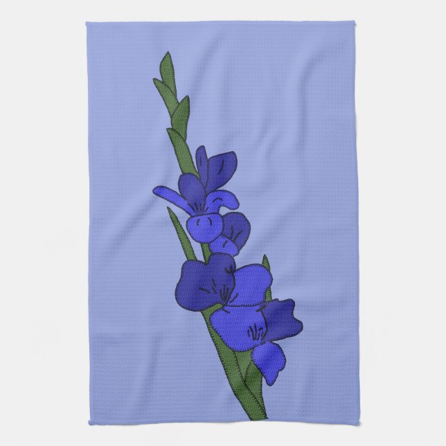 Blaue Gladiole  Kökshandduk (Vertikal)