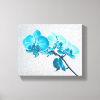 blaue Orchidee Canvastryck