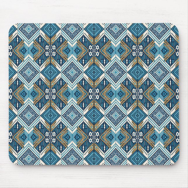 Blaue symetrisches Boho Muster 18583 b xl Musmatta (Framsidan)