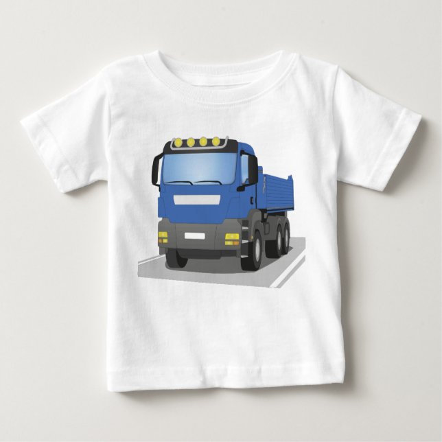 blauer Baustellen LKW Tee (Framsida)