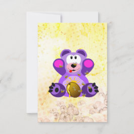 Blauer Honig Bär Tack Kort