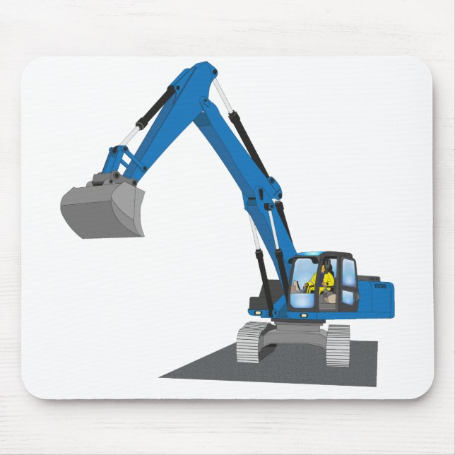 blauer Kettenbagger Musmatta (Framsidan)