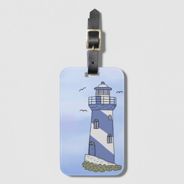 blauer Leuchtturm Bagagebricka (Framsida vertikal)