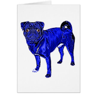 Blauer Mops Hälsningskort