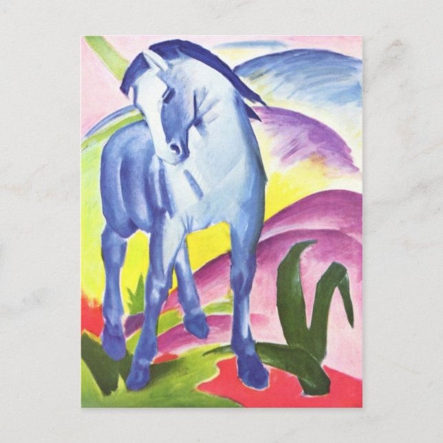 Blaues Pferd I av Franz Marc Postcard Vykort (Framsida)