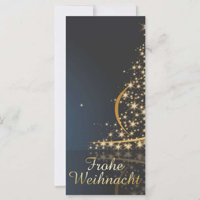 Blaues Weihnachtsmotiv mit goldenem Weihnachtsbaum (Framsida)