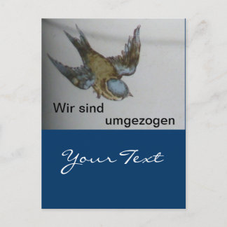 Blaumeise-umzug-postkarte Vykort