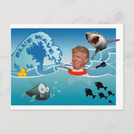 Blåvåg/antitrump Vykort