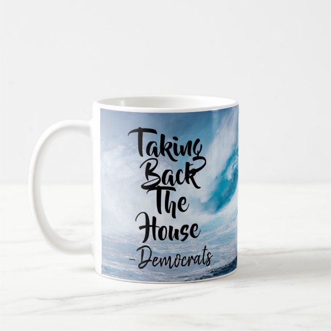 Blåvåg, demokraterna tar tillbaka parlamentet kaffemugg (Vänster)