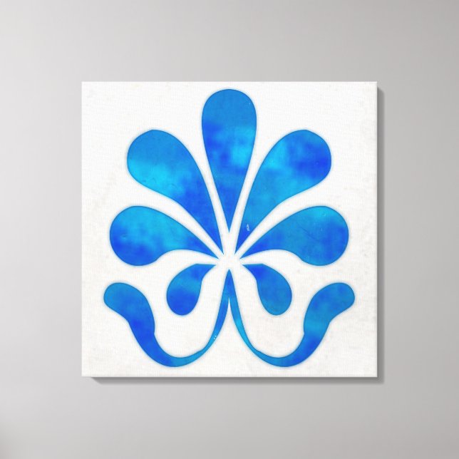 Blåvägg, del 24 x 24 canvastryck (Framsida)