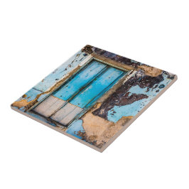 Blåvägg och dörr kakelplatta