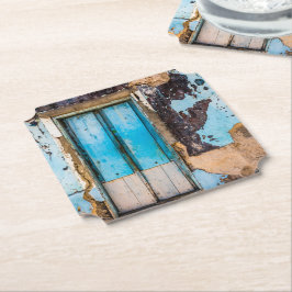 Blåvägg och dörr underlägg papper