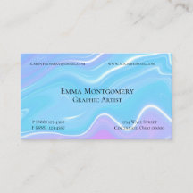 Blåvågig flytande konst