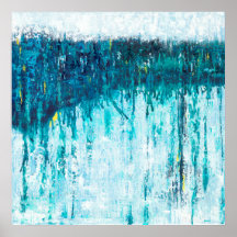 Blåvågrätt - Blått Abstrakt Art
