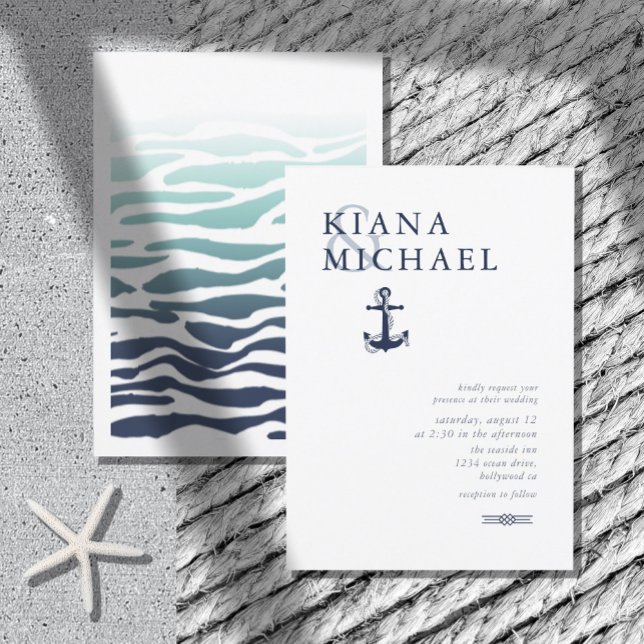 Blåvågsankare Bröllop marin/Wht ID836 (Skapare uppladdad)