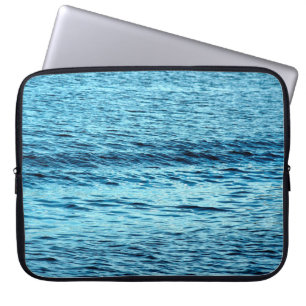 Blåvågsbäckenabstrakt abstrakt, aqua, laptop fodral