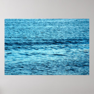 Blåvågsbäckenabstrakt abstrakt, aqua, poster