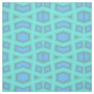 Blåvågsdiamant Geometric Print Mönster Fabric Tyg