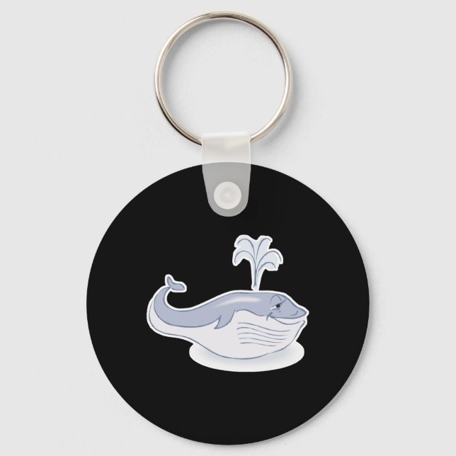 Blåval av lycklig nyckelring (Framsida)