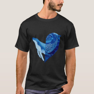 Blåval däggdjur konstverk hav ocean djur puckelryg t shirt