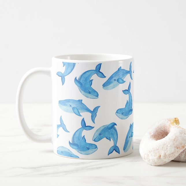 Blåval Havsbottenskabb Kaffemugg (Med munk)