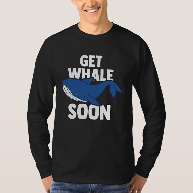 Blåval Havsdäggdjur & Valobservation T Shirt (Framsida)