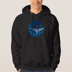 Blåval Havsfisk (Ocean Sea Fish Cute Animal) Hoodie