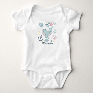 Blåval Havsliv Baby Hav Marinliv T Shirt