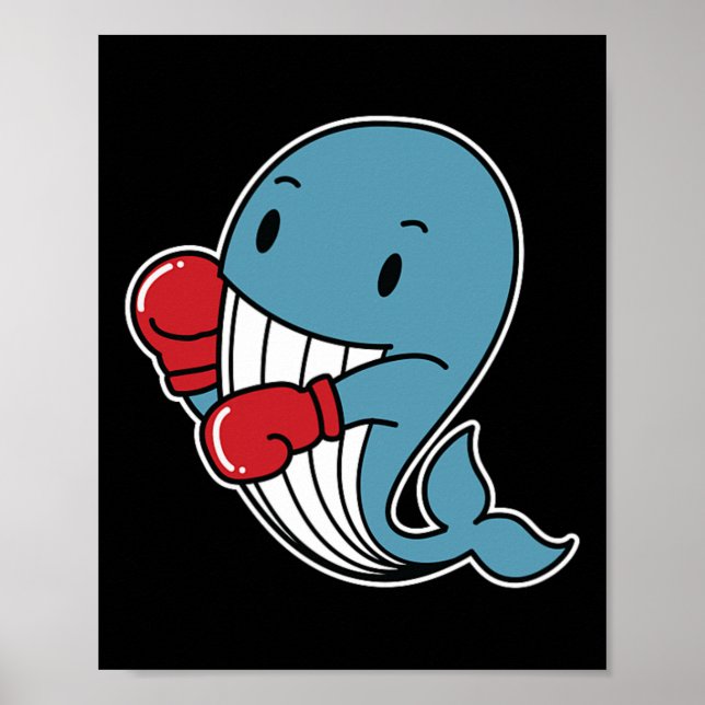 Blåval i boxning poster (Framsidan)